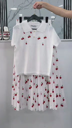 Cherry Print T-Shirt &amp; Skirt Set For Women BUY 1 GET 1 FREE